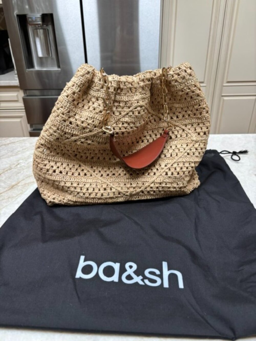 bash raffia June tote